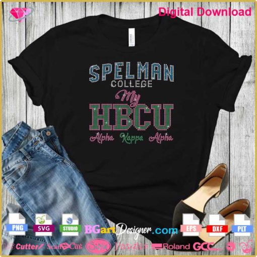 spelman hbcu aka digital bling rhinestone template