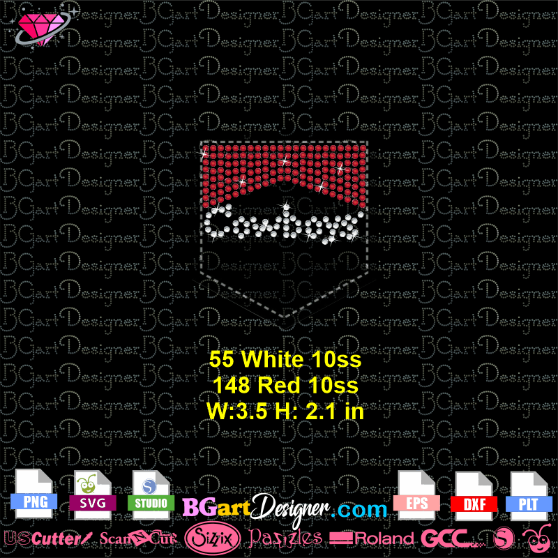 lllᐅ Dallas Cowboys Football Rhinestone SVG - bling rhinestone file