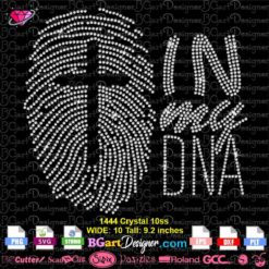 cross in my DNA rhinestone template svg, jesus dna rhinestone bling download cut file