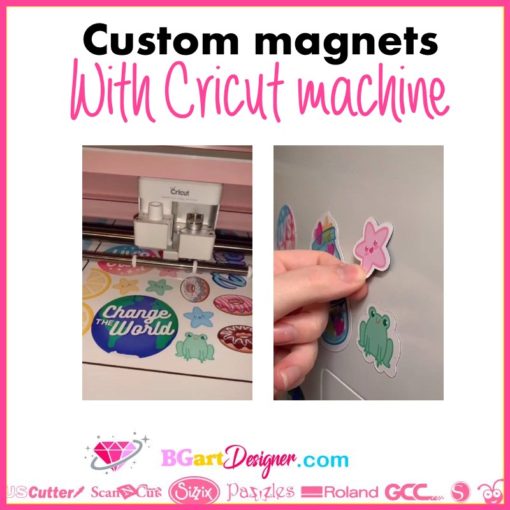 Custom magnets with Cricut machine