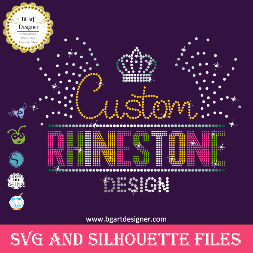Download Custom Rhinestone Design Bgartdesigner Bling With Rhinestones