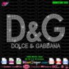 DG dolce gabbana logo rhinestone svg, dolce gabbana bling shirt download