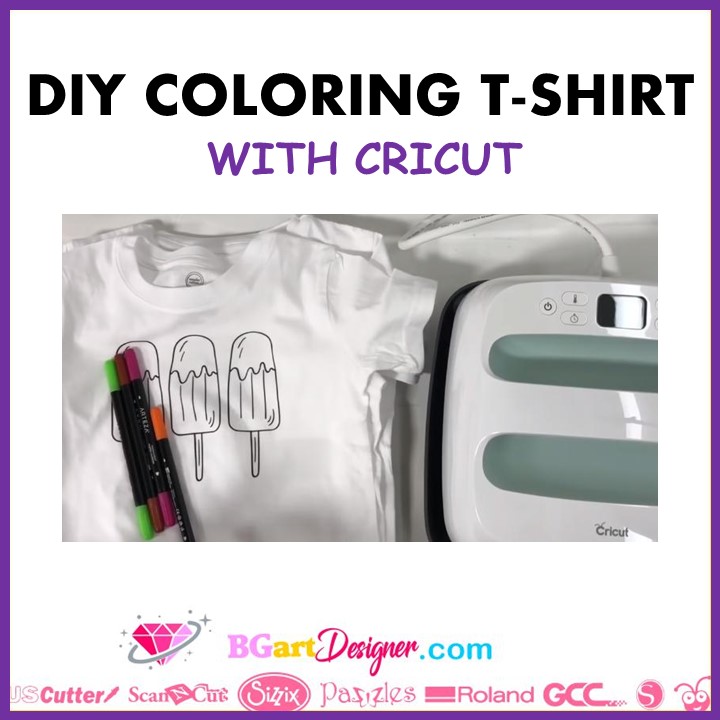 DIY coloring T-shirt with Cricut