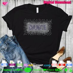 dance scattered rhinestone template download