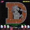 Denver Broncos D logo rhinestone template layout for cutting machines with 10ss stone placement guide