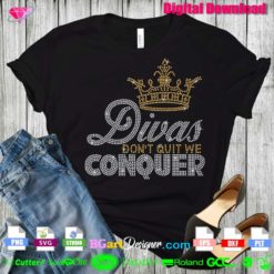 diva crown conquer digital bling rhinestone transfer download