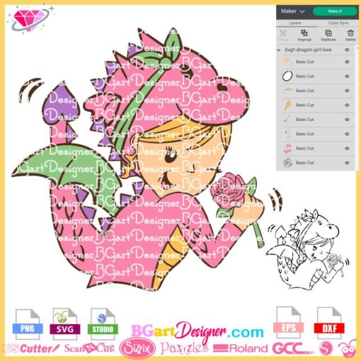 dragon girl love svg, sant jordi svg, girl dragon rose svg, cute baby dragon svg, dragons clipart, dragon design svg