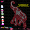 red elephant delta sigma theta rhinestone svg cricut silhouette, elephant bling digital template