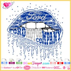 Ford Motor Company dripping lips svg cricut silhouette