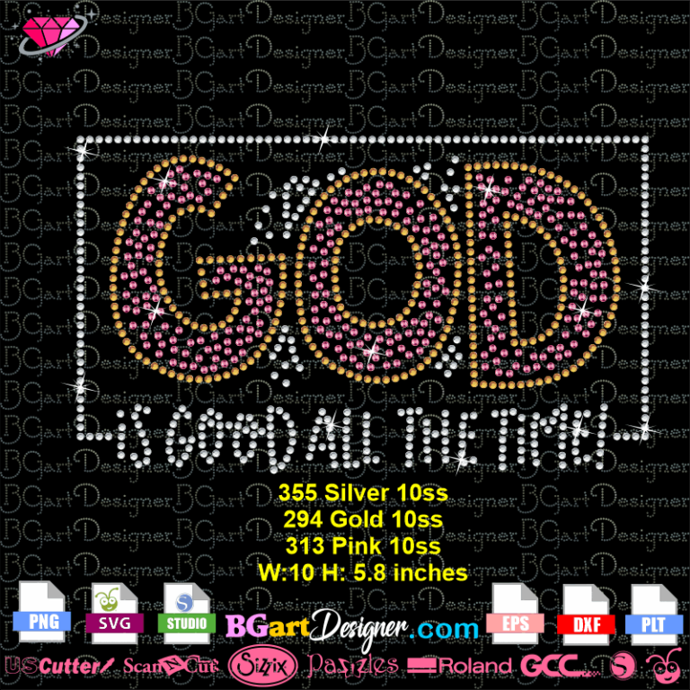 → GOD Free Rhinestone Template SVG - good all the time cuttable file