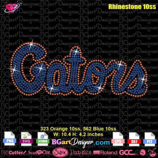 gators rhinestone svg, gators bling rhinestone template svg cricut download