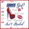 Giants girl heel svg, high heel shoes New York Giants svg cricut silhouette, nfl football team