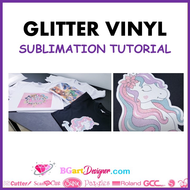 Glitter vinyl sublimation tutorial