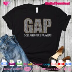 gap god answers prayers bling rhinestone template transfer for shirt svg cricut download