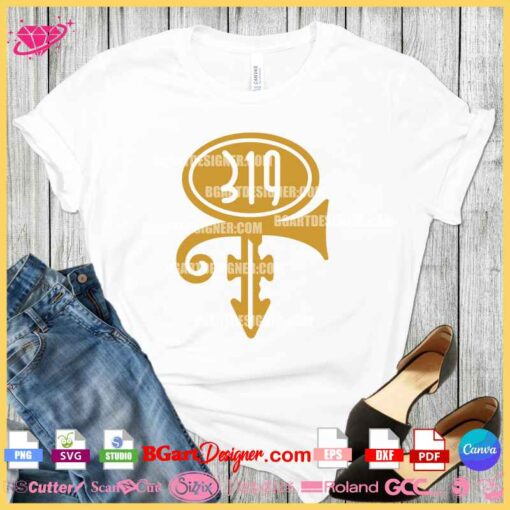 Gold 319 Prince Love Symbol SVG for Cricut, Silhouette, DTF and Sublimation Transfers