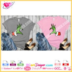 grinch and mr hands arms making the heart svg cricut download, grinch christmas couple matching christmas