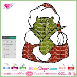 grinch face hand Christmas svg, grinch hand on face svg layered, grinch face sublimation clipart, Dr Seuss' The Grinch svg cricut silhouette
