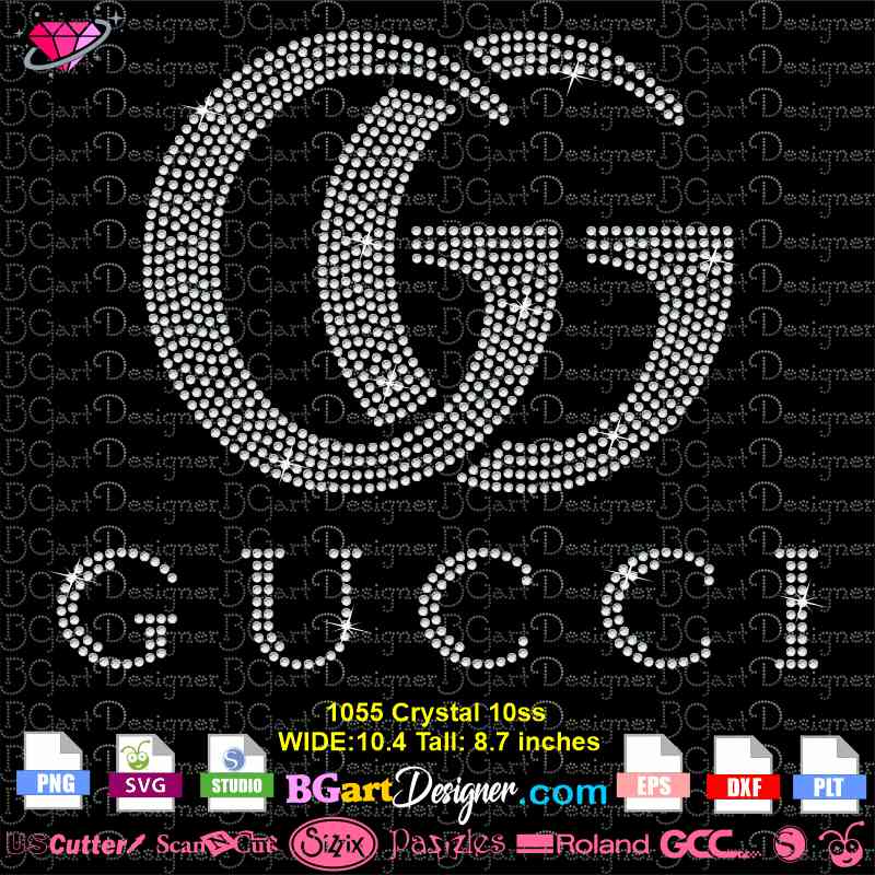 Gucci GG New Logo Rhinestone SVG