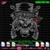 Guns N' Roses SVG rhinestone, Slash rhinestone SVG, Guns and roses rhinestone template svg cricut
