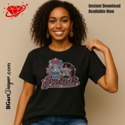 Woman wearing black t-shirt with Houston Astros rhinestone design digital template by BGArtDesigner