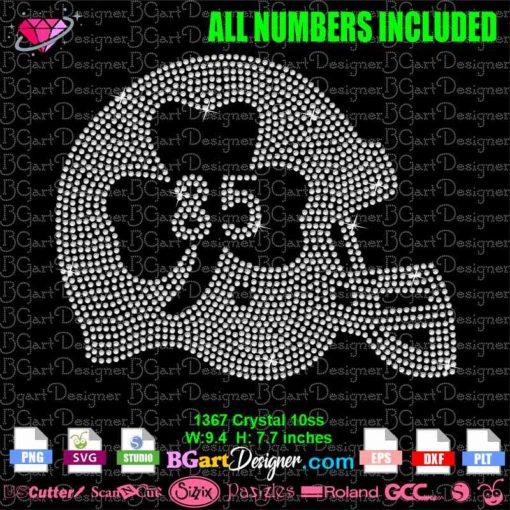 helmet shamrock rhinestone svg, helmet football rhinestone template svg, helmet football clover bling rhinestone svg