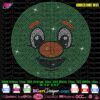 Houston Astros Texas Orbit rhinestone template preview with green, orange, black, and white stones for cutting machines