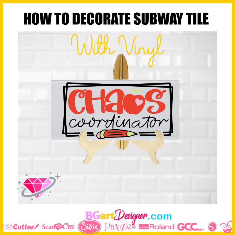 How to decorate subway tile with vinyl