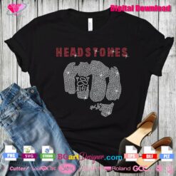 headstones band logo bling rhinestone shirt svg layered