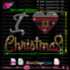 I love christmas bling svg, rhinestone template, vector cut file, cricut files, silhouette cameo, hot fix iron on transfer