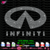 Infiniti rhinestone template svg cricut silhouette, volvo logo digital rhinestone file, Infiniti iron on transfer