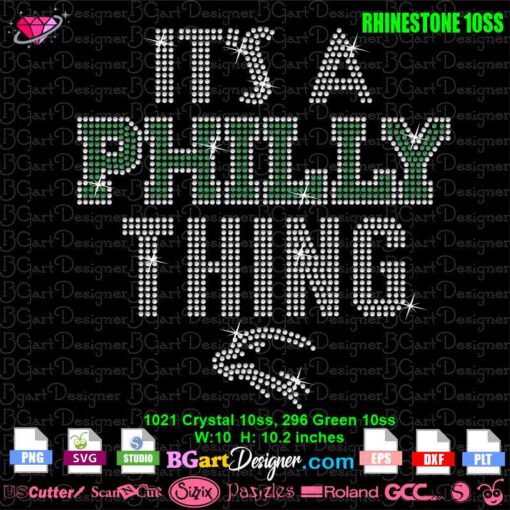 It's a philly thing rhinestone svg, philly rhinestone template svg cricut