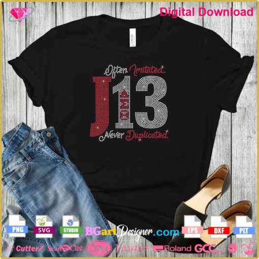 j13 delta sigma theta rhinestone digital template download