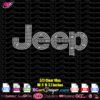 Jeep logo rhinestone svg cricut silhouette, jeep bling logo digital template download