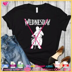 Wednesday girl Instant Download svg file, wednesday Addams sticker decal download