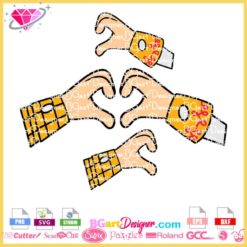 Woody And Jessie hand heart svg, Woody And jessie toy story hands heart layered, heart hand Woody And jessie svg cricut silhouette