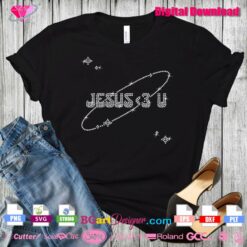 jesus love bling rhinestone transfer for shirt