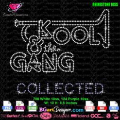 Kool & The Gang logo rhinestone template svg