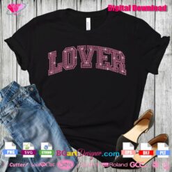 lover pink bling rhinestone template svg cricut download