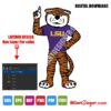 LSU Tigers mascot SVG cut file layered digital design for fan merch