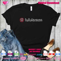 Digital rhinestone template for Lululemon logo using 10ss stones