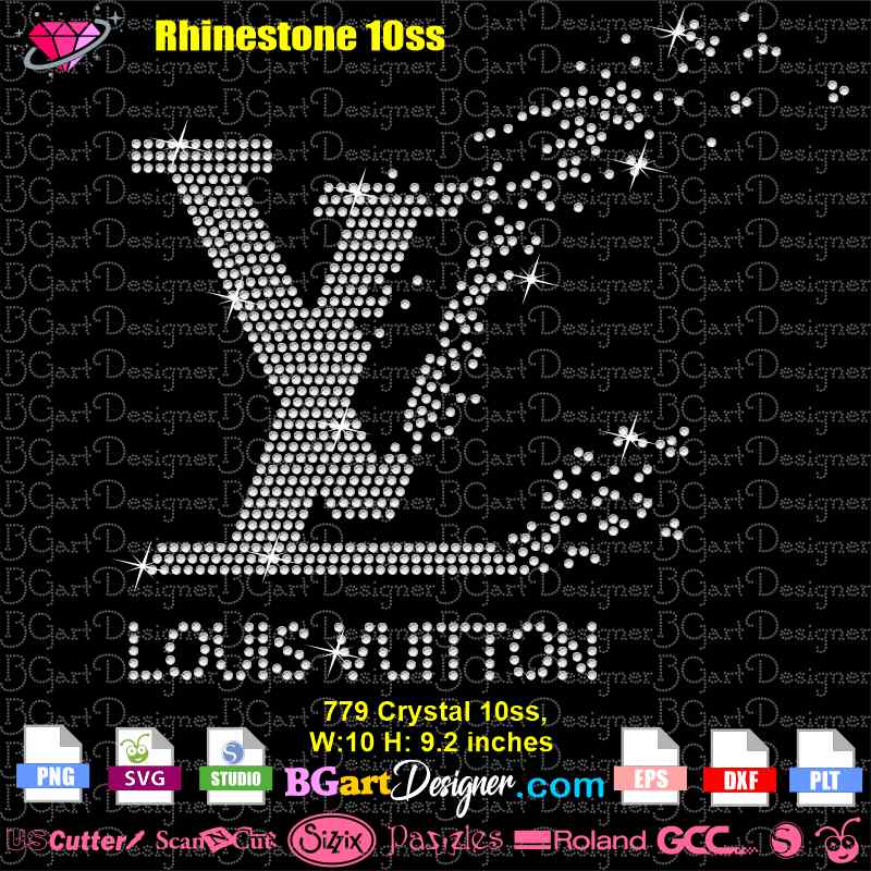 Louis Vuitton Bear Rhinestone SVG