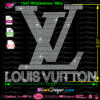 Big LV Louis Vuitton Logo Rhinestone SVG