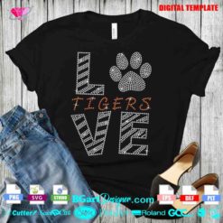 love tigers paw bling transfer download
