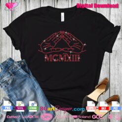 MCMXIII Founders Day 1913 rhinestone shirt cricut svg download