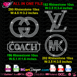 lllᐅLV MK Coach Gucci - bling logos cricut silhouette