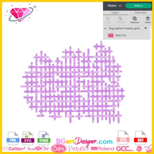 messy grid background svg cricut silhouette