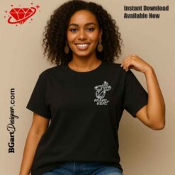 miami heat bling rhinestone template digital pocket shirt