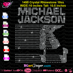Michael jackson rhinestone svg, king of pop bling cricut silhouette, michael jackson bling download