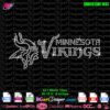 Rhinestone template of Minnesota Vikings logo, SVG file for Cricut and Silhouette, 10 x 4 inches.