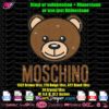 Moschino Bear logo rhinestone svg cricut silhouette, moschino logo digital bling transfer, bear rhinestone template svg cricut silhouette